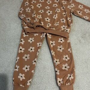 Floral Brown Lounge Set